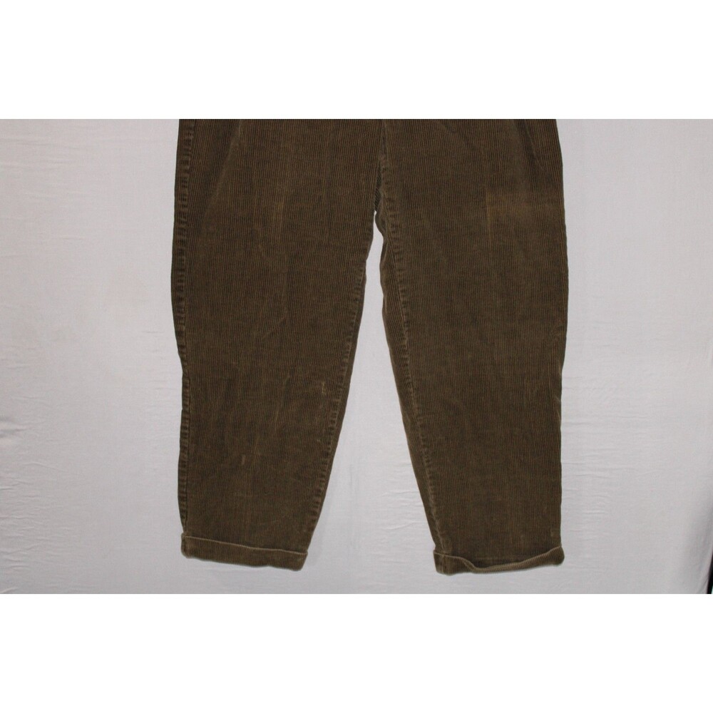 Chereskin Pleated Corduroy Pants Mens 36 x 30 Brown 100% Cotton Cuff Hem - Picture 10 of 16